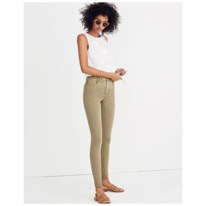 madewell 9-in High Rise Skinny Jean - Raw Hem Garment Dyed Edition 25